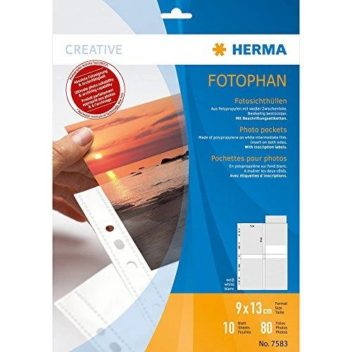 Herma HERMA Fotosichthüllen 90 x 130 mm hoch baltas 250 Hüllen - 7560