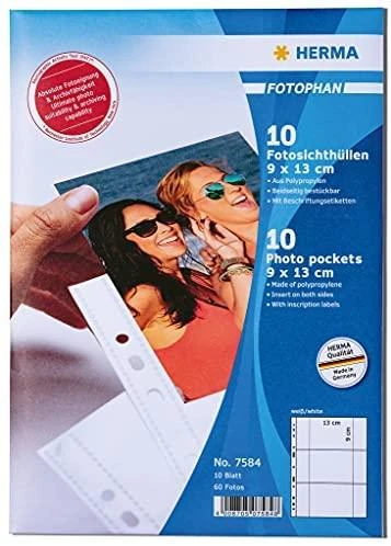 HERMA 7584 įmautė dokumentams 90 x 130 mm Polipropilenas (PP) 10 vnt