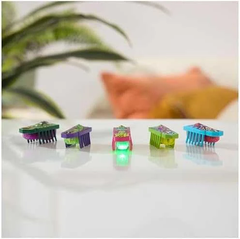 Interaktyvios šviečiančios nano figūrėlės HEX BOTS, 5 vnt.