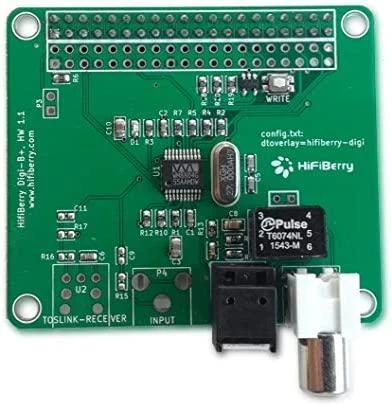 HiFiBerry Digi + standartas, garso plokštė, skirta Raspberry Pi 4B/3B+/3/2/B+/A+/Zero