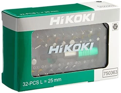 Hikoki Accessories Sukimo antgalių rinkinys Hikoki 750363; 1/4''; 25 mm; 32 vnt.
