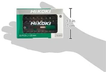 Hikoki Accessories Sukimo antgalių rinkinys Hikoki 750363; 1/4''; 25 mm; 32 vnt.