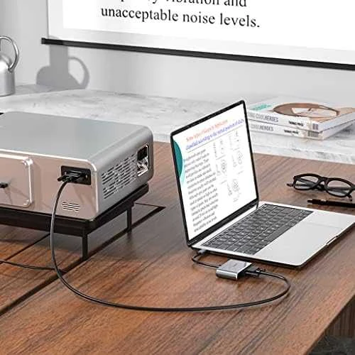 Adapteris Hoco HB30 Type-C į HDMI+VGA+USB-A3.0+Type-C pilkas