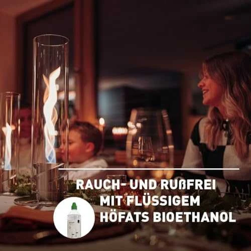 HOFATS SPIN 900 stalo židinys su bio-degikliu, sidabrinė