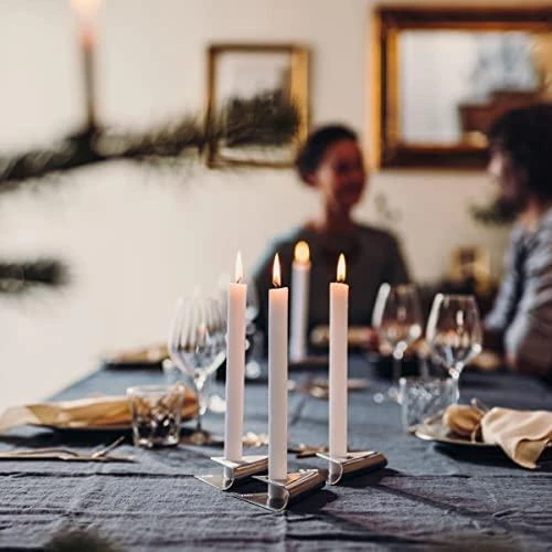HOFATS SQUARE CANDLE žvakių laikiklių rinkinys sidabrinis, 4 vnt.