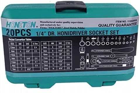 HONITON Rinkinys KLUCZY 20 vnt 1/4" HONIDRIVER