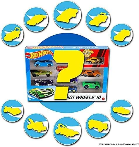 Mattel HOT WHEELS dešimties automodelių rinkinys, 54886