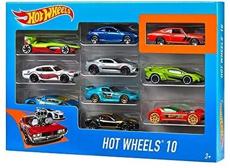 Mattel HOT WHEELS dešimties automodelių rinkinys, 54886
