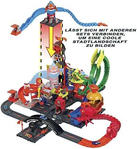Mattel Hot Wheels rinkinys „Aligatorius, užpuolęs piceriją“