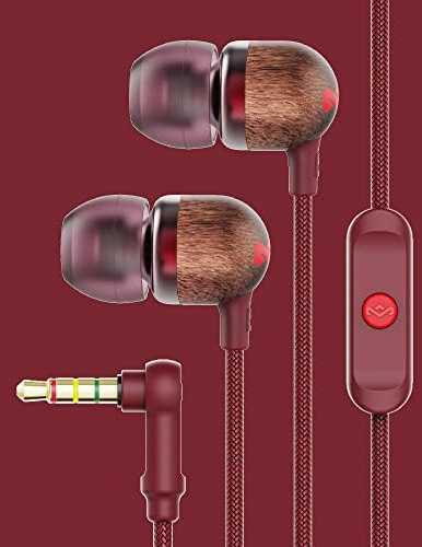 Ausinės Marley | Earbuds | Smile Jamaica | su laidu | į ausis įkišamos | Mikrofonas | Raudona