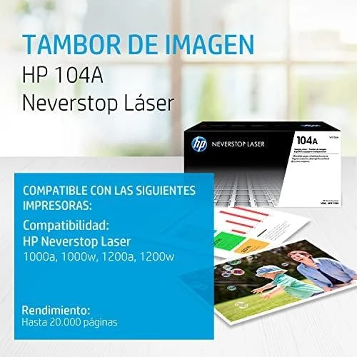 Hewlett Packard (HP) HP 104A (W1104A) Būgnas (Imaging Drum), Juoda