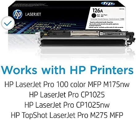 Hewlett Packard (HP) HP 126A Juodas Tonerio Kasetė, 1200 Puslapių, Tinka HP Color LaserJet CP1025, Pro100, Pro200, M275 Serijoms
