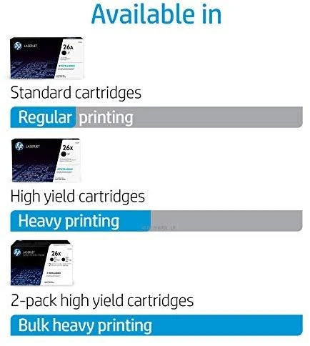 Hewlett Packard (HP) HP 26X High Capacity Juodas lazerinis Toneris Cartridge, 9000 pages, for HP LaserJet Pro M402, Pro M426