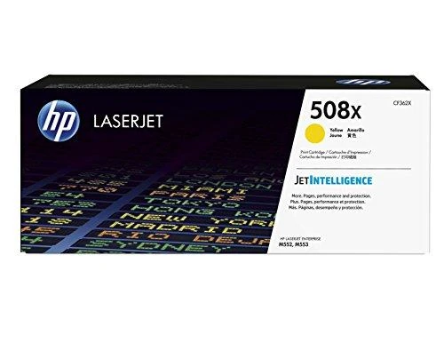 Hewlett Packard (HP) HP 508X didelio našumo Geltona LJ dažų kasetė, CF362X