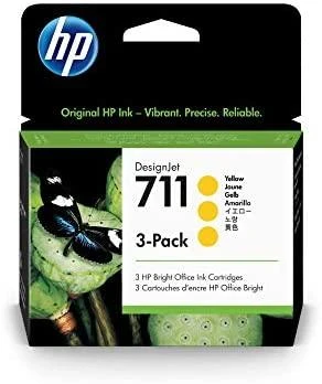 Hewlett Packard (HP) HP nr.711 Geltona rašalo kasetė 29 ml 3 pak.