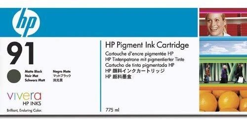 Hewlett Packard (HP) HP 91 ink juodas matte Vivera 775ml DesignJet Z6100