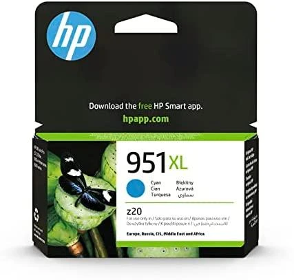 Hewlett Packard (HP) Originali HP 951XL rašalo kasetė žalsvai mėlyna didelės talpos 1500 puslapių 1 pakuotės Officejet