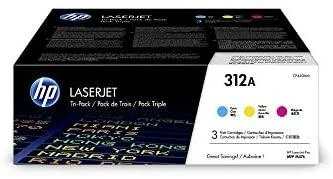 Hewlett Packard (HP) HP 312A toneriai, 3 vnt. pakuotė. CF381A+CF382A+CF383A