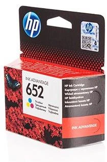 „Hewlett Packard“ (HP) HP 652 trijų spalvų originali rašalo kasetė „Advantage“