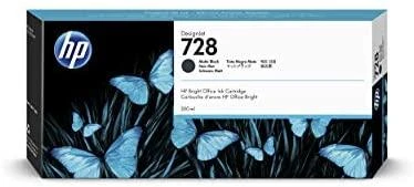 Hewlett Packard (HP) HP 728 Matte Juodas rašalo kasetė, 300 ml, skirta HP DesignJet T730, T830
