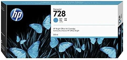 Hewlett Packard (HP) HP 728 300 ml žydros spalvos rašalo kasetė