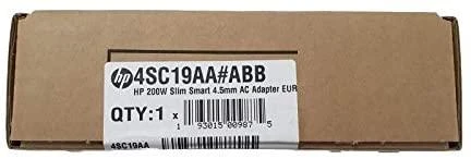HP 200W adapteris, pakuotė su lipduku