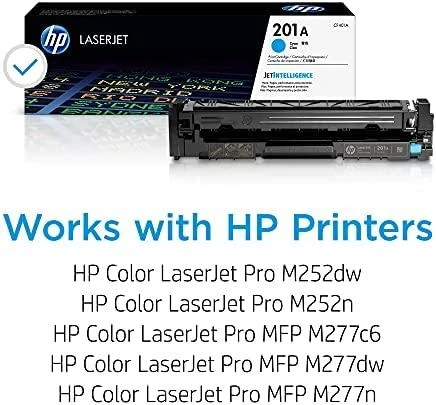 „Hewlett Packard“ (HP) „HP 201A Cyan Original LaserJet Toneris Cartridge“, 1330 puslapių, skirta HP Color LaserJet 277, Pro M252, Pro M274n