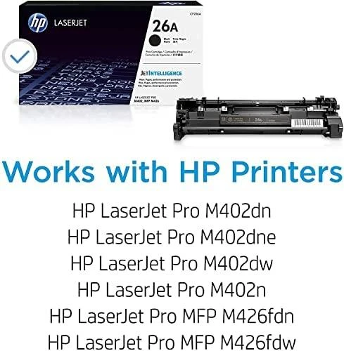 Hewlett Packard (HP) HP 26A Juodas lazerinis Toneris Cartridge, 3100 pages, for HP LaserJet Pro M402, Pro M426