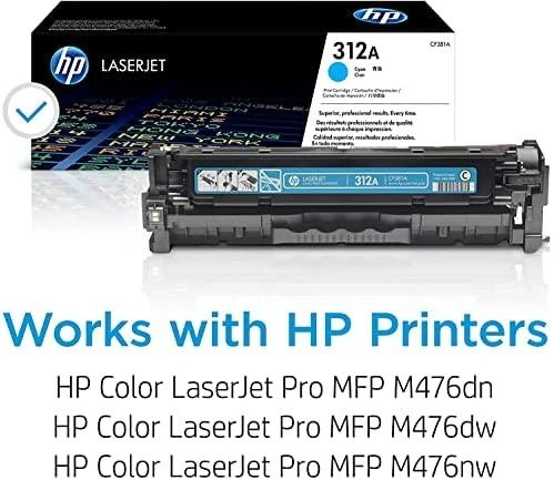 Hewlett Packard (HP) HP 312A, skirtas LaserJet Pro MFP 476 serijos Toneris Cyan (2 700 puslapių)