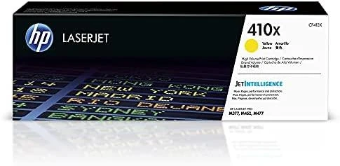 „Hewlett Packard“ (HP) HP 410X didelio našumo „Geltona“ originali „LaserJet“ dažų kasetė (5 000 puslapių)
