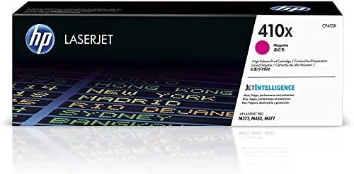Hewlett Packard (HP) HP 410X didelės našumo purpurinė originali LaserJet dažų kasetė (5 000 puslapių)