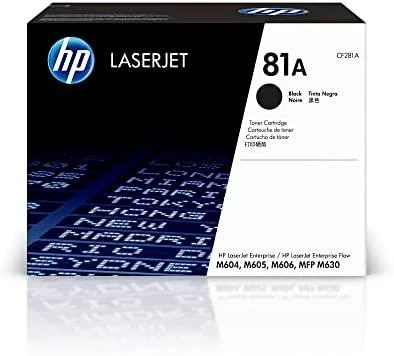 Hewlett Packard (HP) HP 81A Juodas Original LaserJet M604/M605/M606 Toneris Cartridge (~10,500 pages)