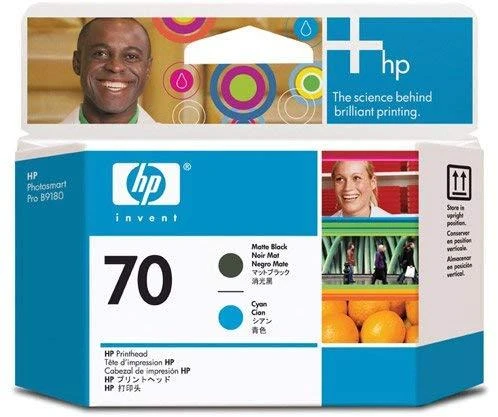 Hewlett Packard (HP) HP 70 Printhead DJ Z2100 PS B9180 matte juodas + cyan