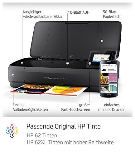 Hewlett Packard (HP) „HP Officejet 250“ mobilusis daugiafunkcis daugiafunkcis spalvotas rašalinis spausdintuvas, A4, 8 psl./min., kopijavimas, 10 psl./min., spausdinimas, 50 lapų, USB, „Wi-Fi“