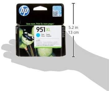 Hewlett Packard (HP) Originali HP 951XL rašalo kasetė žalsvai mėlyna didelės talpos 1500 puslapių 1 pakuotės Officejet