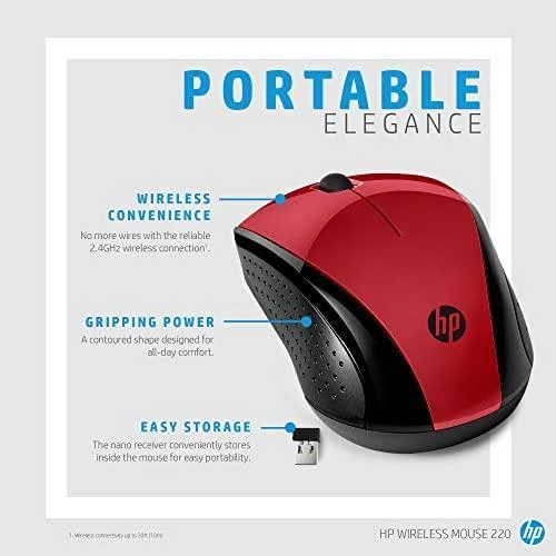 Hewlett Packard (HP) HP 220 kompiuterinė pelė Radijo dažnio Optinė belaidė