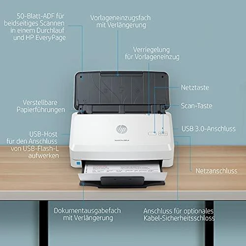 Hewlett Packard (HP) Skeneris HP Scanjet Pro 3000 s4 lapų tiekimo skaitytuvas