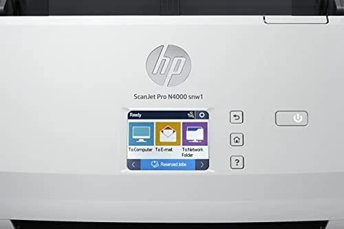 Skeneris Hewlett Packard (HP) HP ScanJet Pro N4000 snw1 skaitytuvas – A4 spalvotas 600 dpi, lapų tiekimo nuskaitymas, automatinis dokumentų tiektuvas, automatinis dvipusis, OCR / nuskaitymas į tekstą, 40 ppm, 4000 puslapių per dieną