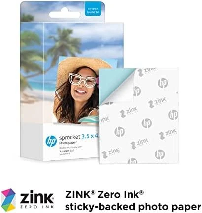 HP fotopopierius 3,5x4,25 colio, skirtas HP „Sprocket“ 3x4, 50 vnt.