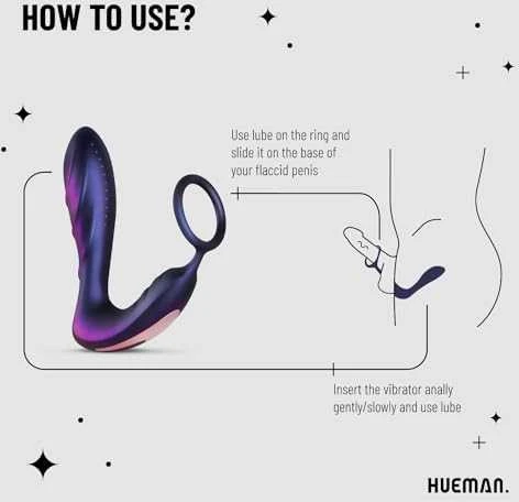 Easytoys Hueman – juodosios skylės analinis vibratorius