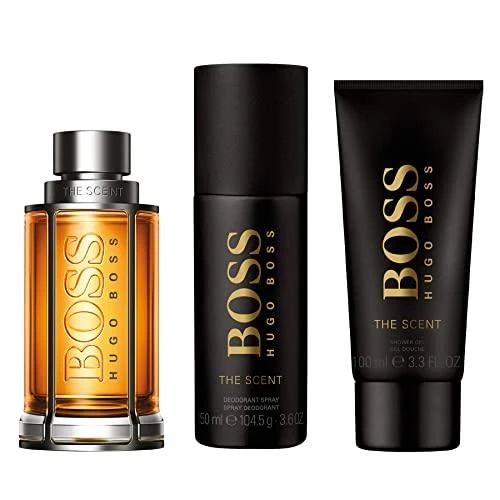 Hugo Boss The Scent rinkinys vyrams (kvepalai EDT, 100 ml + dušo želė 100 ml + dezodorantas 150 ml)