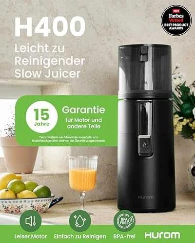 Sulčiaspaudė Hurom H-400-BEC05MB Entsafter f?r Gem?se und Obst, Mattschwarz