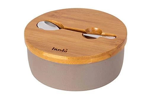 Husla keramikinis cukraus dubuo su šaukštu (HYGGE)