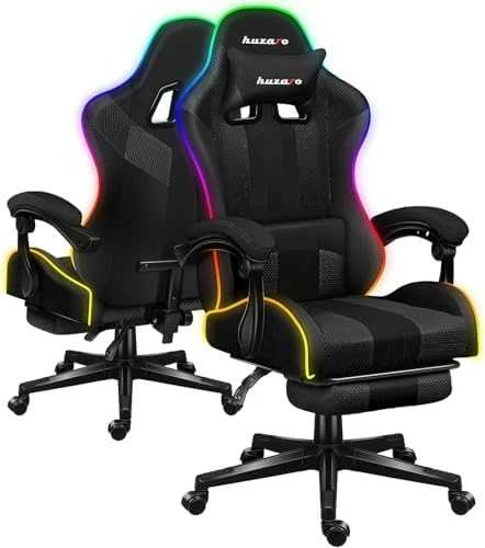Žaidimų kėdė Huzaro Force 4.7 RGB, Juoda