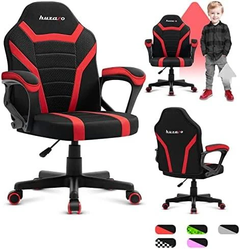 Žaidimų kėdė vaikams Huzaro Ranger 1.0, Juodos/Raudonos spalvos