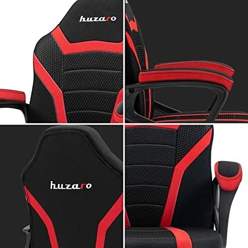 Žaidimų kėdė vaikams Huzaro Ranger 1.0, Juodos/Raudonos spalvos