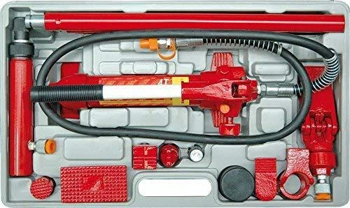 Vorel Hidraulinis plėtiklio rinkinys surinkimo ir skardos darbams, 4T talpos, plastikiniame dėkle, hidraulinis domkratas, automobilio kėbulo remonto įrankis