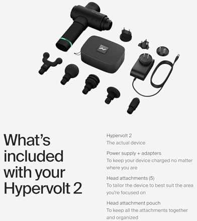 Hyperice Hypervolt 2 masažo pistoletas, Juodas