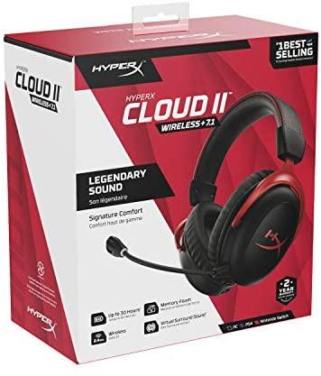 Belaidės Žaidimų Ausinės HyperX Cloud II Wireless, Raudona | Varle.lt