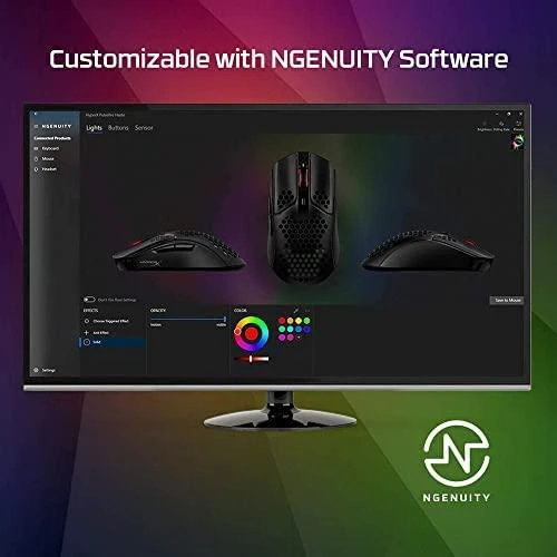 Žaidimų pelė HyperX Pulsefire Haste, Juoda/Raudona